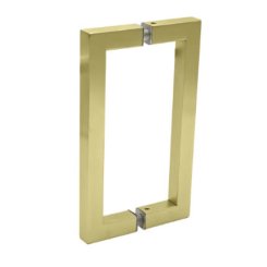 FHC 8" Center-To-Center Square Shower Door Handles, Satin Nickel (US15) finished