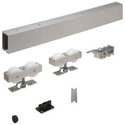 HAfele Hawa Junior 250/A, Sliding Door Hardware Set with 2 Track Stoppers