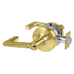 Schlage Longitude Door Handle, Mechanical Door Locks, ND Series, Keyed, Single Cylinder Function, Entrance/Office Lock, Flat Black Finish