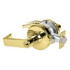 Schlage Rhodes Door Handle, Vandlgard, ND Series, Vandlgard Entrance/Office Lock, Flat Black