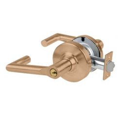 Schlage Boardwalk Door Handle, Vandlgard, ND Series, Vandlgard Communicating Loc, Flat Black Finish