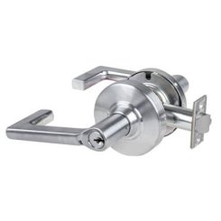 Schlage Longitude Door Handle, Vandlgard, ND Series, Vandlgard Entrance/Office Lock, Flat Black