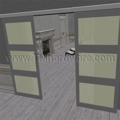 PC Henderson SIM200A Simultaneous Action Sliding Door Series, 200 Lbs. Door