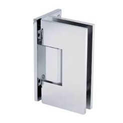 FHC Venice Adjustable Square Wall Mount Hinge for Shower Doors, Satin Nickel (US15) Finished