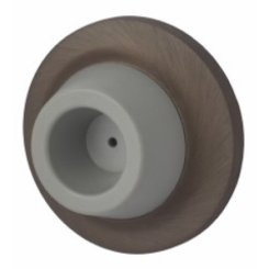 Rockwood #403 Solid Cast Wall Stop With Concave Bumper - QuickShip, Satin Chrome Finish