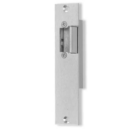 MUL-T-LOCK Electric Strike Fail Secure Faceplate, 5-7/8 x1-1/4, Off Center, 8-16 Volt AC/DC