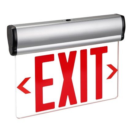 Topaz ESEL/SFS/RCL/B-NYC LED Indoor Luminaries Exit & Emergency Lighting, Clear Edge, Single Face, NYC Approved