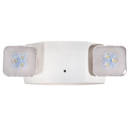 Topaz TPEL2/LED/WH LED Exit Sign with 2-Lamp Heads and Battery Backup