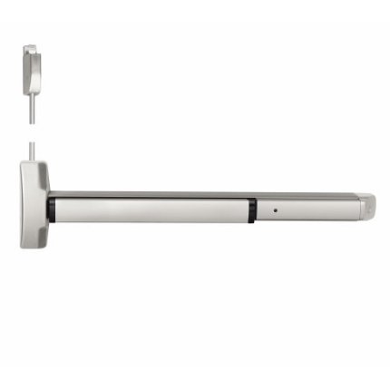 Accentra 6170F-LBR Fire Rated Surface Vertical Rod Exit Device, Less Bottom Rod, Exit Only, Grade 1, 36" Door