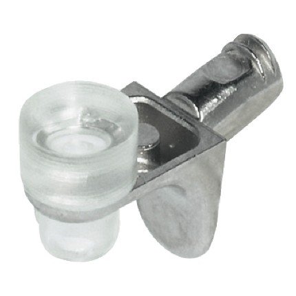 Hafele Shelf Support, with Twin Grooves, for 13/64" (5 mm) Diameter Hole,