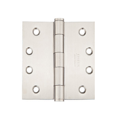 Emtek 9811432D Stainless Steel, Plain Bearing, 4" x 4", Square  Corner - PAIR