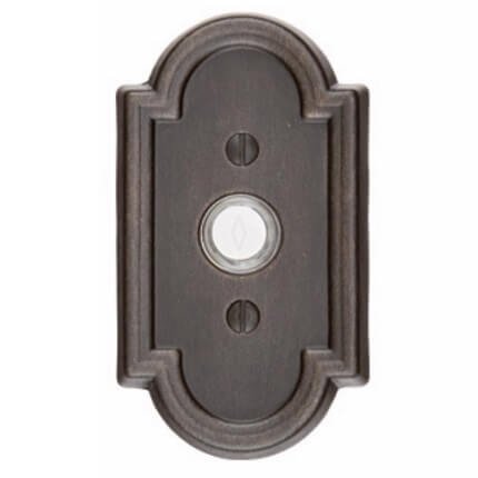Emtek 2411 Tuscany Bronze Doorbell Button with #11 Rosette, 4-1/2" x 2-1/2" Dim.