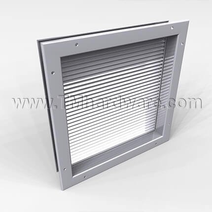 Activar Door Louver 1300A, Inverted "V" Blades, Aluminum, Flanged Frame, For 1-3/8" to 1-3/4" Doors, up to 2' x 6'-8"