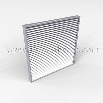 Activar Door Louver 1300CORE, Inverted "V" Blades, Aluminum, Transom Installation, up to 2' x 6'-8"
