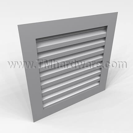 Activar Door Louver 1400A, Stormproof "Z" Blades, Aluminum, Flanged Frame, For 1-3/8" to 1-3/4" Doors, up to 3' x 6'-8"