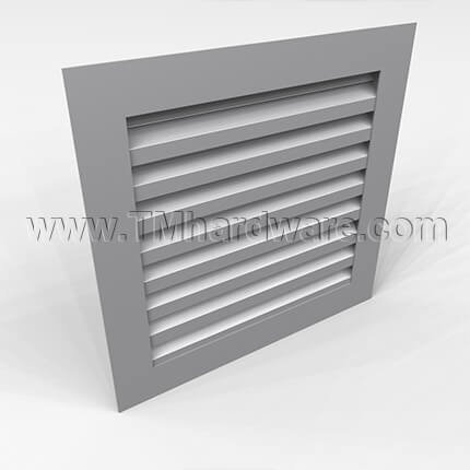 Activar Door Louver 1400C, Stormproof "Z" Blades, Aluminum, Single Flanged Frame, up to 3' x 6'-8"