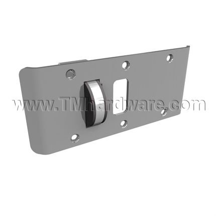 Hager 455, Combination Rescue Door Stop and 2 Way Strike Plate for Center Hung Doors, 5-3/4" x 2-3/4"