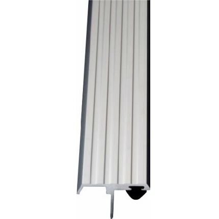 Pemko #355 Meeting Stile,  Clear Aluminum 'T' Casing with  Silicone Rubber Seal, 84" Length - Quick Ship