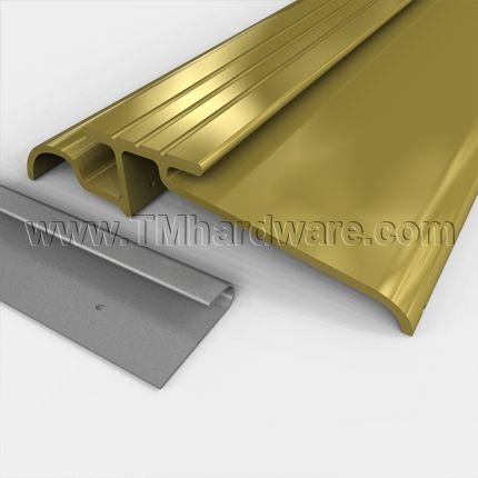 Pemko #145B Interlocking Threshold, 4" Bronze with Water Return, .875” H