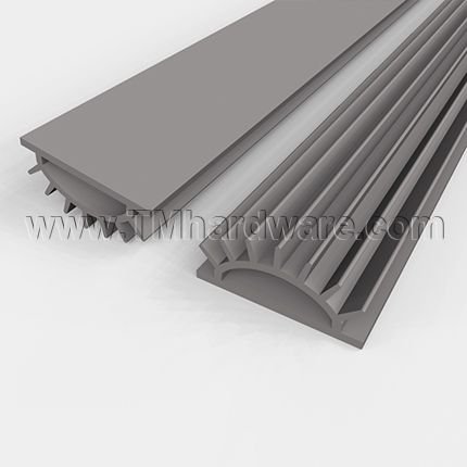 Pemko #EV15GR Fingered Vinyl Insert Replacement for Pemko Door Sweep #209, 208