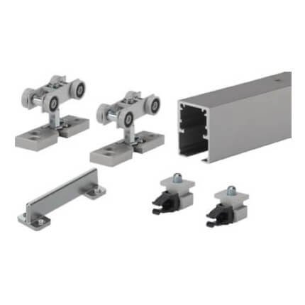 Hettich TopLine Grant SD Sliding Door Hardware and Track, Doors up to 150 Lbs - QUICK SHIP