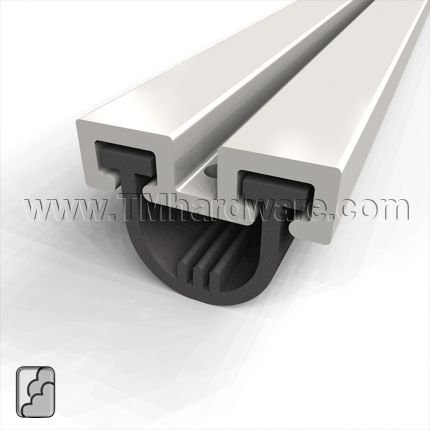 Zero #53 Door Sweep, Mortised Aluminum Track with .25" Neoprene Seal