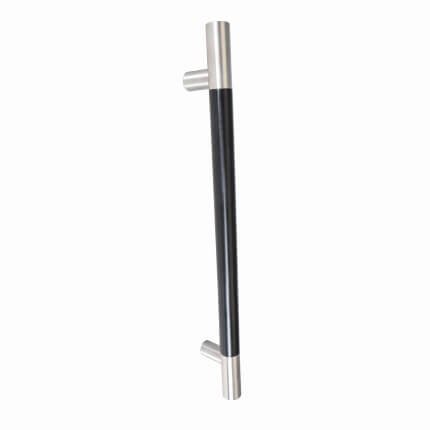 Trimco Black Anodized Grip Pull with Straight Standoff and Angled Ends