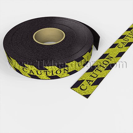 FlexTread Caution Strip, Anti-Slip Safety Rolls for Indoor and Outdoors, 6" x 60FT Roll