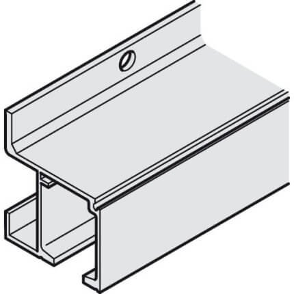 Hafele Single Running Track for Slido D-Line11, Pre-drilled, Wall Mounting