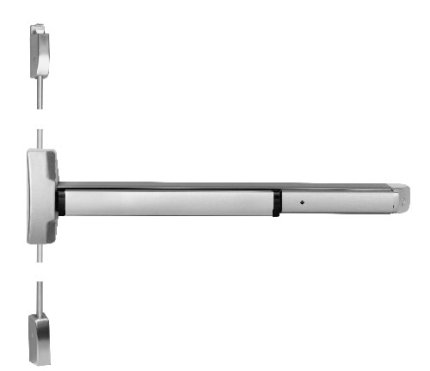 Yale 6170F Fire Rated, Surface Vertical Rod Exit Device Panic Bar, Exit Only, Grade 1, 36" Door