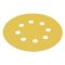 Hafele Abrasive Paper Disc, 5" Aluminum Oxide, Hook-N-Loop, 8 Holes, Pack of 100