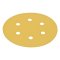 Hafele Abrasive Paper Disc, 6" Aluminum Oxide, Hook-N-Loop, 6 Holes, Pack of 100