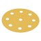 Hafele Abrasive Paper Disc, 6" Aluminum Oxide, Hook-N-Loop, 9 Holes, Pack of 100