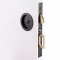 Emtek Round Pocket Door Mortise Lock in Flat Black Finish (US19)