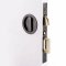 Emtek Round Pocket Door Mortise Lock in Flat Black Finish (US19)