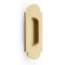 Emtek #2205 Brass Flush Door Pulls - #8 Classic Curved Design Satin Brass (US4) Finished