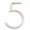 Emtek #2835 Modern House Numbers, No. "5" Digit, 7" Height Satin Nickel (US15) Finished