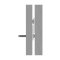 Hafele Z-Clips, 72" Width, 5/8" Lift-off, Aluminum, Mill Finish