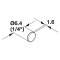 Door Bumper, Round, BS-40, Diameter 6.4mm, Height: 1.6mm, Transparent ,sPecs