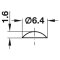 Door Bumper, Round, BS-40, Diameter 6.4mm, Height: 1.6mm, Transparent , Specs
