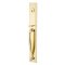Jefferson Door Lock Set in Polished Brass- Lifetime finish