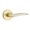 Emtek Poseidon Door Handle, Modern Classic Brass, Disk Rosette, Satin Brass (US4) Finish