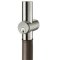 Rockwood LP6161 Half Height Pull, PostMount Upholstery Leather Wrapped - Round