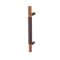 Rockwood RM4118 ArborTek - Wood Pulls with Leather Grip, Straight Pulls - Flat Ends