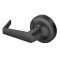 Yale AU-448F Rose x Lever Trim, Dummy Free-Wheeling Lever, Passage, Augusta Lever, Black Suede Powder Coat