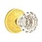 Emtek Astoria Glass Door Knob, Glass Knobset, Lancaster Rosette, Unlacquered Brass (US3NL) Finish