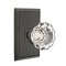Emtek Astoria Glass Door Knob, Glass Knobset, Rectangular Rosette, Oil Rubbed Bronze (US10B) Finish