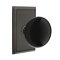 Emtek Ebony Door Knob, Porcelain, Passage, Rectangular Rosette, Oil Rubbed Bronze (US10B) Finish