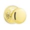 Emtek Providence Door Knob, Classic Brass, Lancaster Rosette, Unlacquered Brass (US3NL) Finish