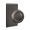 Emtek Ribbon & Reed Door Knob, Designer Brass, Rectangular Rosette, Oil Rubbed Bronze (US10B) Finish